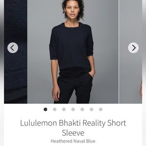 Lululemon Bhakti Reality Short Sleeve Sweater